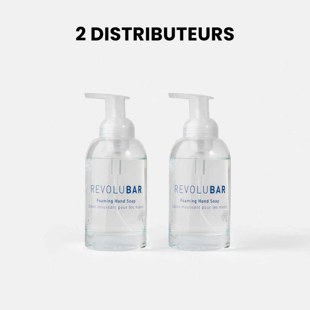 Duo savon à mains moussant