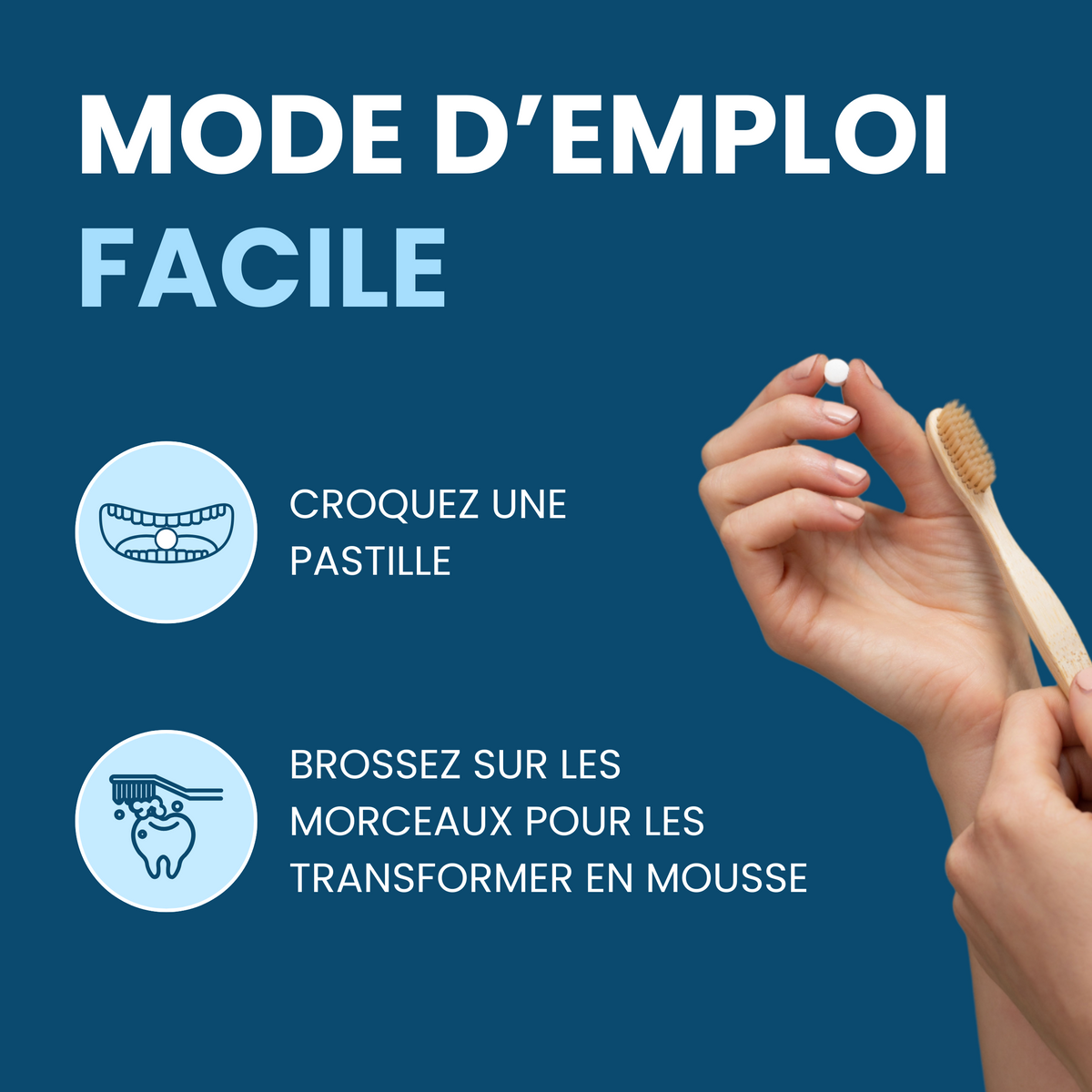 Dentifrice en pastilles - Menthe fraîche