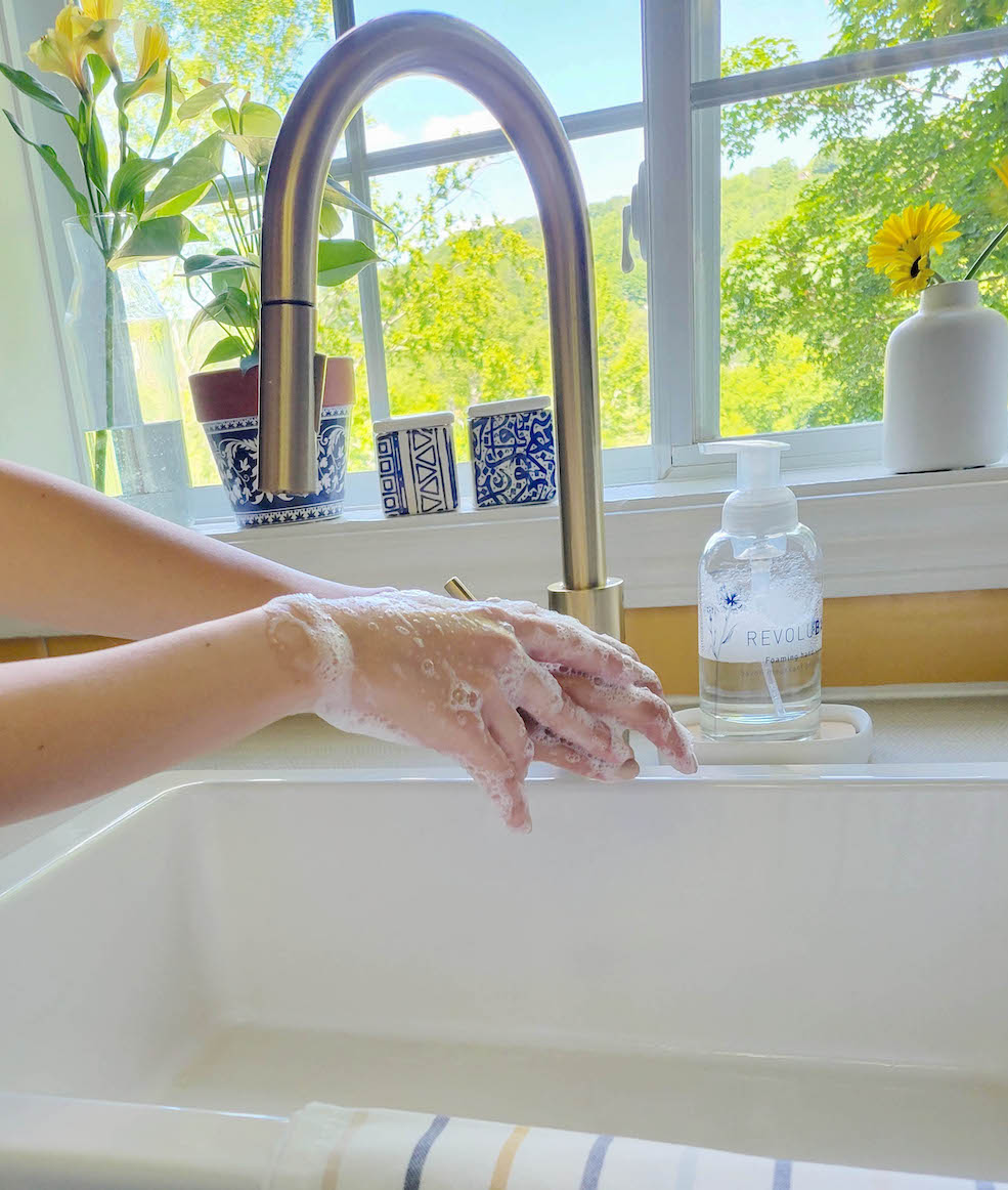 L'ensemble de départ savon moussant