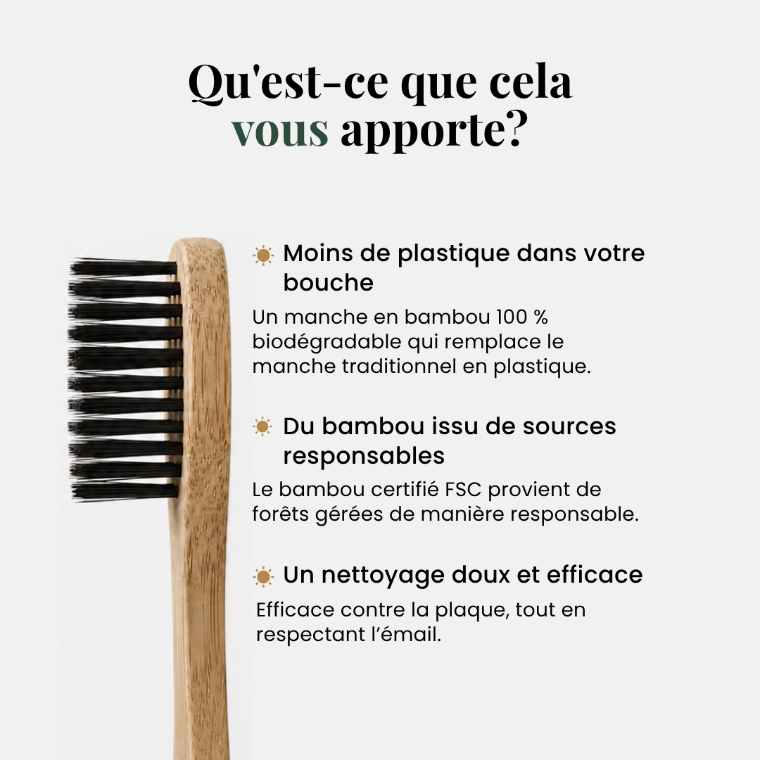 Brosses à dents souples en bambou pour adultes – 4