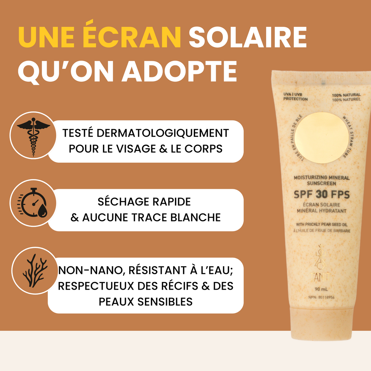 Écran solaire minéral hydratant (FPS 30/50)