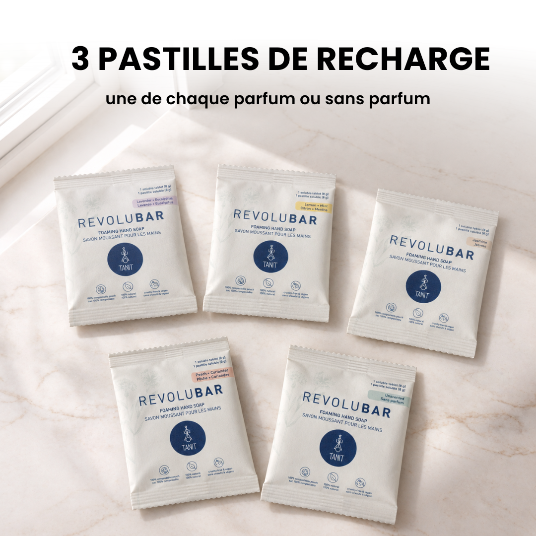 L'ensemble de départ savon moussant