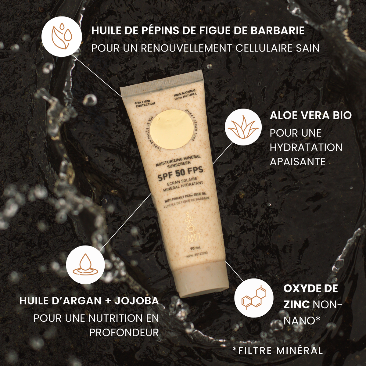 Écran solaire minéral hydratant (FPS 30/50)