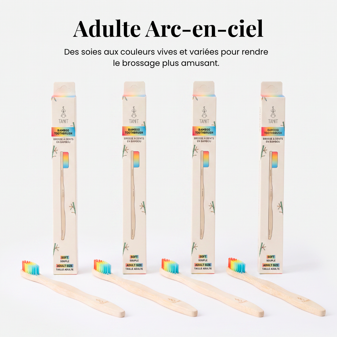 Brosses à dents souples en bambou pour adultes – 4