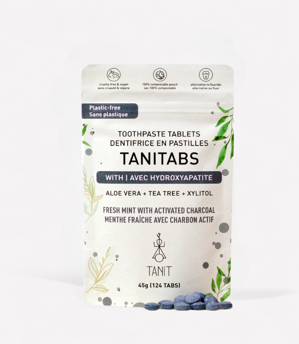 Dentifrice en pastilles - Menthe + charbon  actif