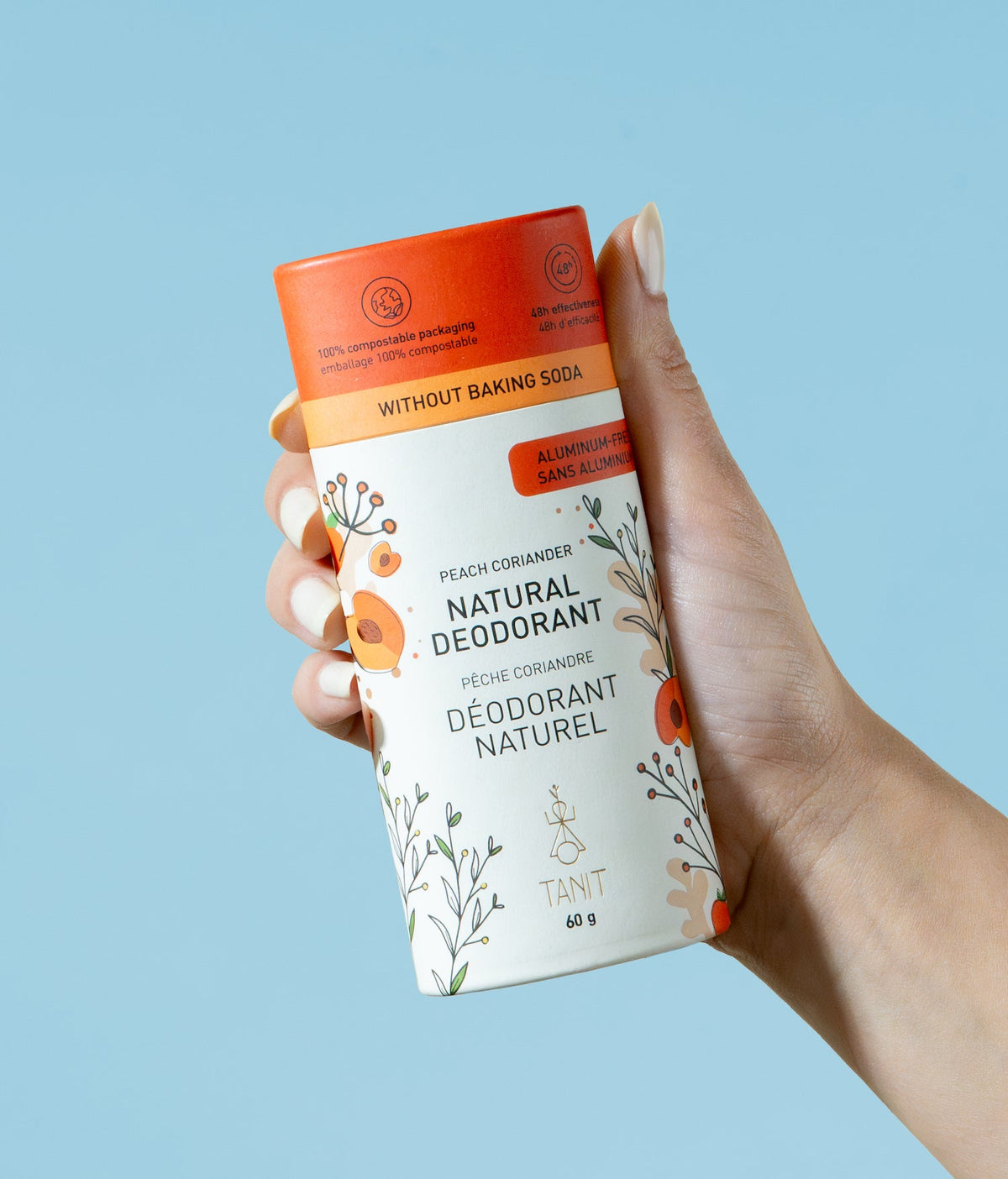 Déodorant solide naturel Pêche Coriandre