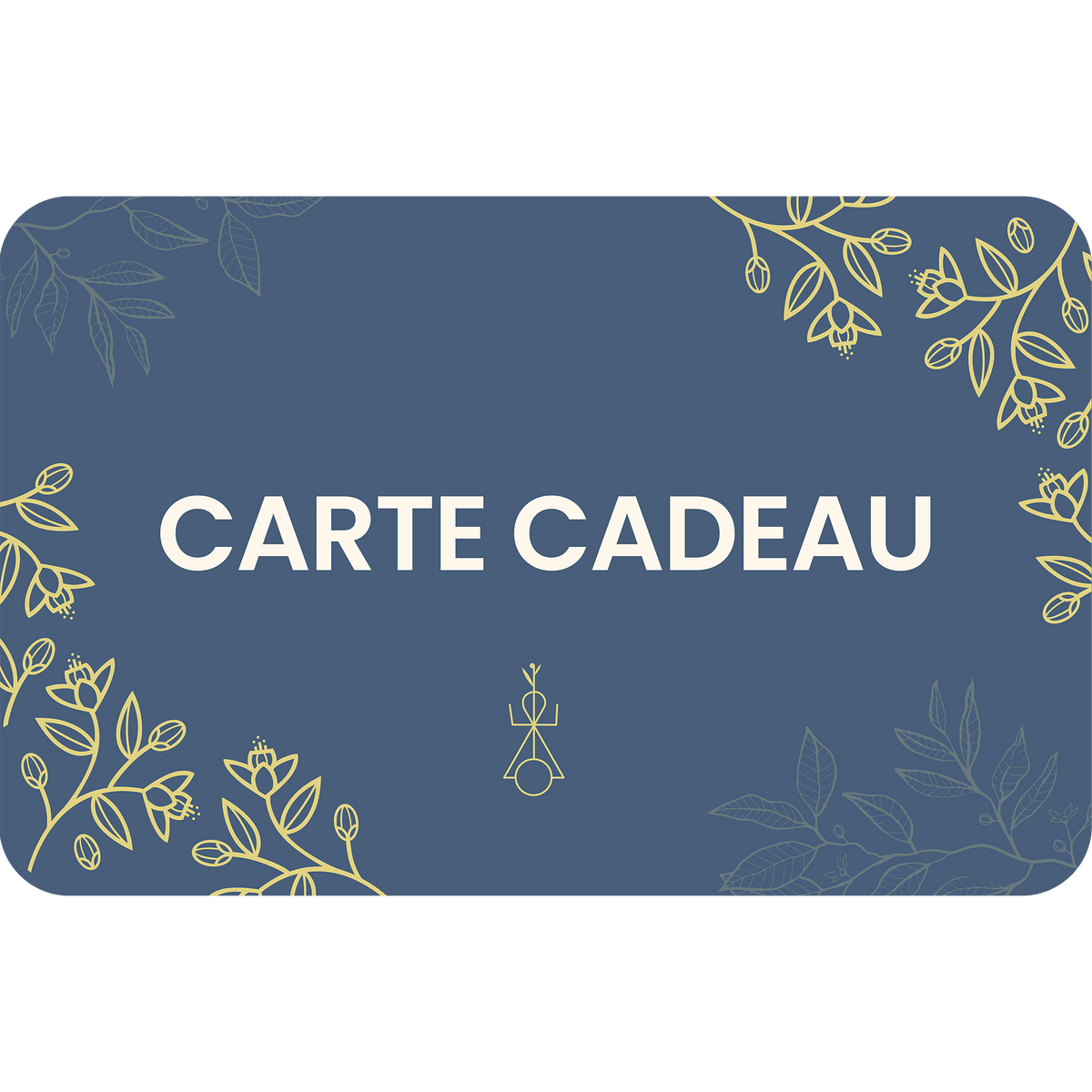 Carte-cadeau TANIT au design botanique bleu de la marque